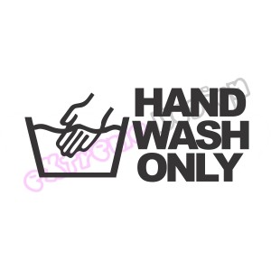 Nalepka Hand wash only