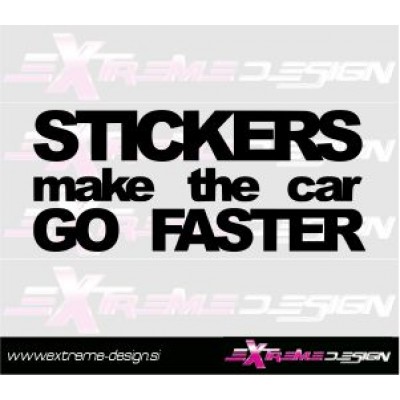Nalepka Stickers make the car go faster
