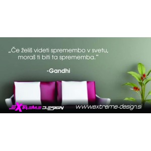 Stenska Nalepka citat Gandhi (slovenski)